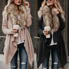 Cargar imagen en el visor de la galería, Fashion Women Autumn Winter X-Long Coats Long Sleeve Ladies Warm Collar Open Stitch Sweater Cardigan Outwear Coat Streetwear