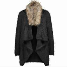 Cargar imagen en el visor de la galería, Fashion Women Autumn Winter X-Long Coats Long Sleeve Ladies Warm Collar Open Stitch Sweater Cardigan Outwear Coat Streetwear