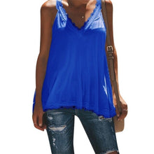 Cargar imagen en el visor de la galería, Womens Sleeveless Tank Top Summer Casual V Neck Loose Plus Size GDD99