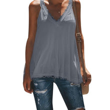 Cargar imagen en el visor de la galería, Womens Sleeveless Tank Top Summer Casual V Neck Loose Plus Size GDD99