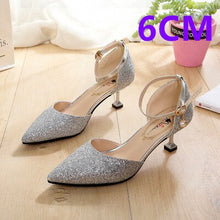 Cargar imagen en el visor de la galería, Marlisasa Women Cute Pointed Toe Golden High Heel Shoes Lady Casual Comfortable Party Shoes Sexy Wedding Silver Pumps G5452