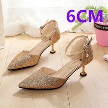 Cargar imagen en el visor de la galería, Marlisasa Women Cute Pointed Toe Golden High Heel Shoes Lady Casual Comfortable Party Shoes Sexy Wedding Silver Pumps G5452