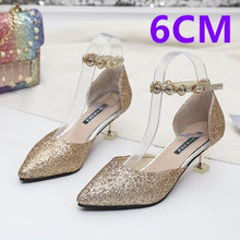 Cargar imagen en el visor de la galería, Marlisasa Women Cute Pointed Toe Golden High Heel Shoes Lady Casual Comfortable Party Shoes Sexy Wedding Silver Pumps G5452