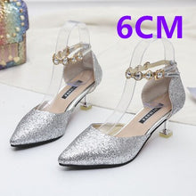 Cargar imagen en el visor de la galería, Marlisasa Women Cute Pointed Toe Golden High Heel Shoes Lady Casual Comfortable Party Shoes Sexy Wedding Silver Pumps G5452