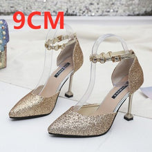 Cargar imagen en el visor de la galería, Marlisasa Women Cute Pointed Toe Golden High Heel Shoes Lady Casual Comfortable Party Shoes Sexy Wedding Silver Pumps G5452