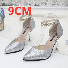 Cargar imagen en el visor de la galería, Marlisasa Women Cute Pointed Toe Golden High Heel Shoes Lady Casual Comfortable Party Shoes Sexy Wedding Silver Pumps G5452