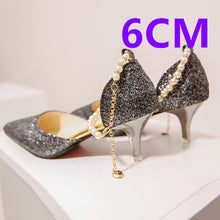 Cargar imagen en el visor de la galería, Marlisasa Women Cute Pointed Toe Golden High Heel Shoes Lady Casual Comfortable Party Shoes Sexy Wedding Silver Pumps G5452
