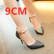 Cargar imagen en el visor de la galería, Marlisasa Women Cute Pointed Toe Golden High Heel Shoes Lady Casual Comfortable Party Shoes Sexy Wedding Silver Pumps G5452