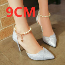 Cargar imagen en el visor de la galería, Marlisasa Women Cute Pointed Toe Golden High Heel Shoes Lady Casual Comfortable Party Shoes Sexy Wedding Silver Pumps G5452
