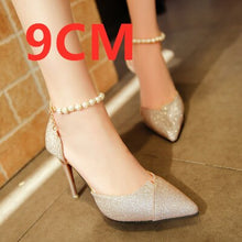 Cargar imagen en el visor de la galería, Marlisasa Women Cute Pointed Toe Golden High Heel Shoes Lady Casual Comfortable Party Shoes Sexy Wedding Silver Pumps G5452