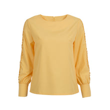 Cargar imagen en el visor de la galería, Spring Autumn New arrival Women Long Sleeve Shirt Casual Lace Floral Blouse Loose Solid Tops Shirt 6 Colors