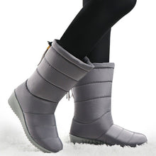 Cargar imagen en el visor de la galería, Winter Women Boots Mid-Calf Down Boots Female Waterproof Ladies Snow Boots Girls Winter Shoes Woman Plush Insole Botas Mujer