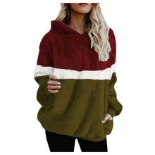 Cargar imagen en el visor de la galería, Plus SIze Winter Women  Casual Warm Long Sleeve Slim Pullover  Fluffy Fleece Pocket Hoodies Sweater Hooded Zipper Jumper Coat