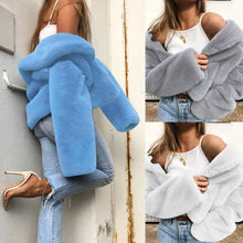Cargar imagen en el visor de la galería, Women Fur Coat Autumn Winter Solid Color Long Sleeve Teddy Coat Lapel Plush Cardigan Sexy Jacket femme дубленка