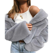 Cargar imagen en el visor de la galería, Women Fur Coat Autumn Winter Solid Color Long Sleeve Teddy Coat Lapel Plush Cardigan Sexy Jacket femme дубленка