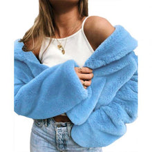 Cargar imagen en el visor de la galería, Women Fur Coat Autumn Winter Solid Color Long Sleeve Teddy Coat Lapel Plush Cardigan Sexy Jacket femme дубленка