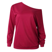 Cargar imagen en el visor de la galería, Fashion Women Ladies Autumn Winter Long Sleeve Collar Neck Tops Blouse Shirt Off Shoule Cloth