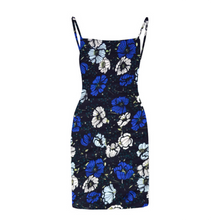 Cargar imagen en el visor de la galería, High dresses Sexy Mini Waist Pencil Women Sleeveless 2019 Dress Sundress Skinny Plaid Fashion Floral New Dress Backless Print