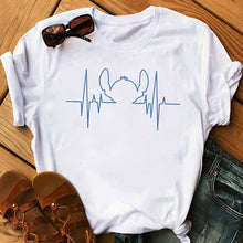 Cargar imagen en el visor de la galería, Graphic Fashion Women Cartoon T-Shirt Flying Funny Cute Lilo Stitch Tshirts Female Print Casual T Shirt Casual Tops T-shirt