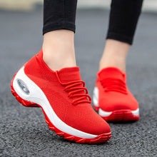Cargar imagen en el visor de la galería, Fashion Breathable Mesh Sock Shoes Women Sneakers Yellow Red Flying Lady Casual Shoes Wedge Platform Woman Sneakers Thick Sole
