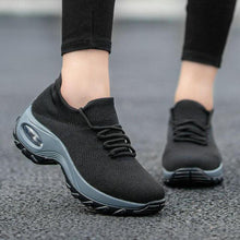 Cargar imagen en el visor de la galería, Fashion Breathable Mesh Sock Shoes Women Sneakers Yellow Red Flying Lady Casual Shoes Wedge Platform Woman Sneakers Thick Sole