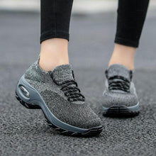 Cargar imagen en el visor de la galería, Fashion Breathable Mesh Sock Shoes Women Sneakers Yellow Red Flying Lady Casual Shoes Wedge Platform Woman Sneakers Thick Sole