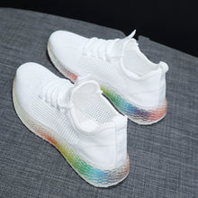 Cargar imagen en el visor de la galería, Sports shoes women's summer breathable mesh running ins Joker casual fly mesh shoes white shoes 2019 tide shoes