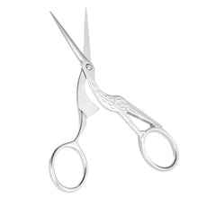 Cargar imagen en el visor de la galería, Steel Stork Scissor Makeup Sewing Scissor DIY Sharp Tip Scissor Crafting Tool Small Shear Silver