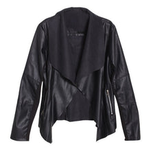 Cargar imagen en el visor de la galería, TFGS Trendy Retro Lady Women Slim Biker Motorcycle PU Soft Leather Zipper Jacket Coat