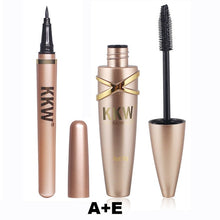 Cargar imagen en el visor de la galería, KKW Brand Big Eyes Makeup Kit Black Eyeliner Pencil Feather Liquid Eye Liner Pen Waterproof Mascara Cosmetics Set Eyebrow Pencil