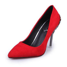 Cargar imagen en el visor de la galería, Sexy High Heels Shoes Woman Pumps Red Gold Silver High Heels Shoes Woman Ladies Wedding Party Shoes 2019 Fretwork 10cm