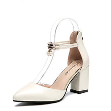 Cargar imagen en el visor de la galería, HOT Dress Shoes High Heels Boat Shoes Wedding Shoes tenis feminino  Summer Women Shoes Pointed Toe Pumps Side with Pearl 7.5CM
