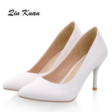 Cargar imagen en el visor de la galería, Plus Size 34-47 Ladies Fashion Pointed Toe Office High Heel Shoes Women Party Pumps Fashion Wedding High Heel Shoes QKP0016B