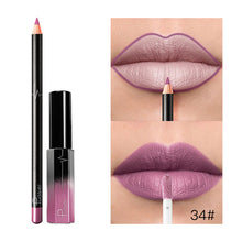 Cargar imagen en el visor de la galería, New Pudaier 1pc Matte Long Lasting Liquid Lipstick +1PC Lip Liner Makeup Set Waterproof Lip Liner Sexy Lips Gloss 33