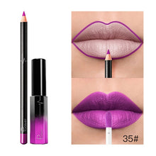 Cargar imagen en el visor de la galería, New Pudaier 1pc Matte Long Lasting Liquid Lipstick +1PC Lip Liner Makeup Set Waterproof Lip Liner Sexy Lips Gloss 33