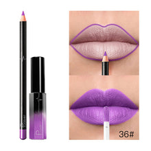 Cargar imagen en el visor de la galería, New Pudaier 1pc Matte Long Lasting Liquid Lipstick +1PC Lip Liner Makeup Set Waterproof Lip Liner Sexy Lips Gloss 33