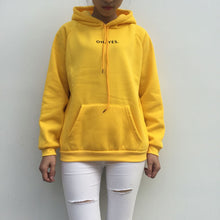 Cargar imagen en el visor de la galería, New 2018 Fashion Corduroy Long Sleeves Oh Yes Letter Printing Harajuku Girl Light Yellow Pullovers Tops O-neck Woman Sweater