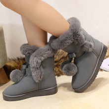 Cargar imagen en el visor de la galería, FEVRAL Quality Woman Boots Round Toe Yarn Elastic Ankle Boots Thick Heel Flat Heels Shoes Woman Female Socks Boots 2019 Winter