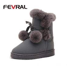 Cargar imagen en el visor de la galería, FEVRAL Quality Woman Boots Round Toe Yarn Elastic Ankle Boots Thick Heel Flat Heels Shoes Woman Female Socks Boots 2019 Winter