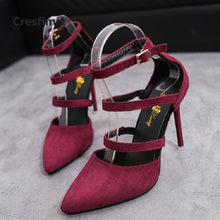 Cargar imagen en el visor de la galería, Mujer Tacones Altos Women Cool Street European Style Black High Heel Shoes Lady Casual Pointed Toe Black Party High Heels E3117
