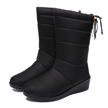 Cargar imagen en el visor de la galería, Snow Boots Winter Women Boots Female Mid-Calf Down Boots Winter Shoes Woman Plush Insole Botas Waterproof Ladies Girls