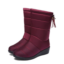 Cargar imagen en el visor de la galería, Snow Boots Winter Women Boots Female Mid-Calf Down Boots Winter Shoes Woman Plush Insole Botas Waterproof Ladies Girls