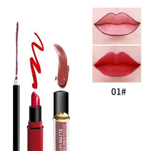Cargar imagen en el visor de la galería, Lip Shape Nude Matte lipstick Makeup Set Matte Velvet Lipstick+Lip Liner+Lip Gloss Beauty Cosmetic long-lasting Women makeup Red