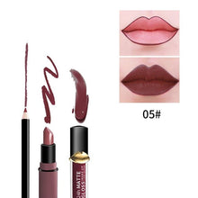 Cargar imagen en el visor de la galería, Lip Shape Nude Matte lipstick Makeup Set Matte Velvet Lipstick+Lip Liner+Lip Gloss Beauty Cosmetic long-lasting Women makeup Red