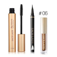 Cargar imagen en el visor de la galería, SACE LADY Professional Eye Makeup Set Glitter Eyeshadow Black Eyeliner Mascara Make Up Eye Shadow Kit Brand Waterproof Cosmetic