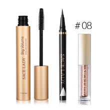 Cargar imagen en el visor de la galería, SACE LADY Professional Eye Makeup Set Glitter Eyeshadow Black Eyeliner Mascara Make Up Eye Shadow Kit Brand Waterproof Cosmetic