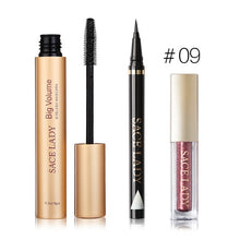 Cargar imagen en el visor de la galería, SACE LADY Professional Eye Makeup Set Glitter Eyeshadow Black Eyeliner Mascara Make Up Eye Shadow Kit Brand Waterproof Cosmetic