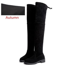 Cargar imagen en el visor de la galería, Size 35-41 Winter Over The Knee Boots Women Stretch Fabric Thigh High Sexy Woman Shoes Long Bota Feminina zapatos de mujer  #66