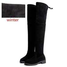 Cargar imagen en el visor de la galería, Size 35-41 Winter Over The Knee Boots Women Stretch Fabric Thigh High Sexy Woman Shoes Long Bota Feminina zapatos de mujer  #66