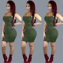 Cargar imagen en el visor de la galería, Sleeveless Mini Sexy Spaghetti Summer Dresses Club Solid 2019 Strap Dress Slash White New Dress Neck Fashion female Black Party